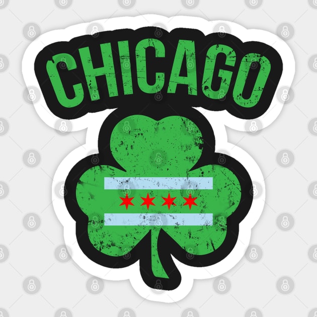 Chicago St Patricks day tshirt - Shamrock St Pattys Day Sticker by jMvillszz